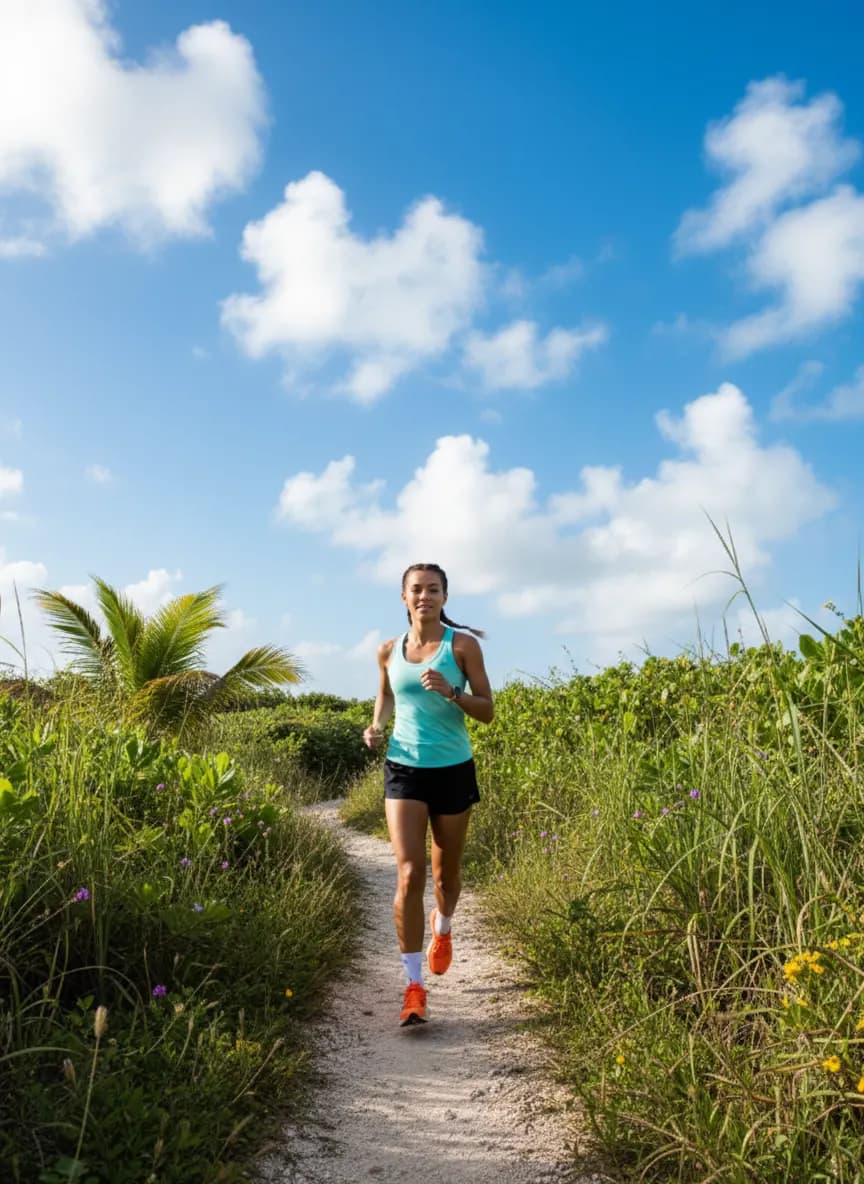 Patient staying active outdoors