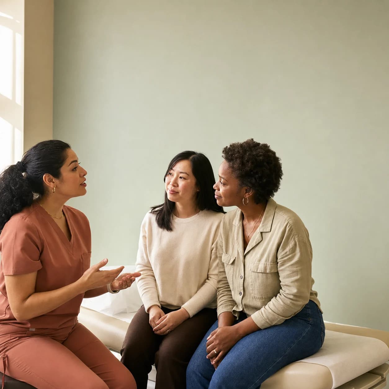 Patient consulting with a fertility provider about IUI