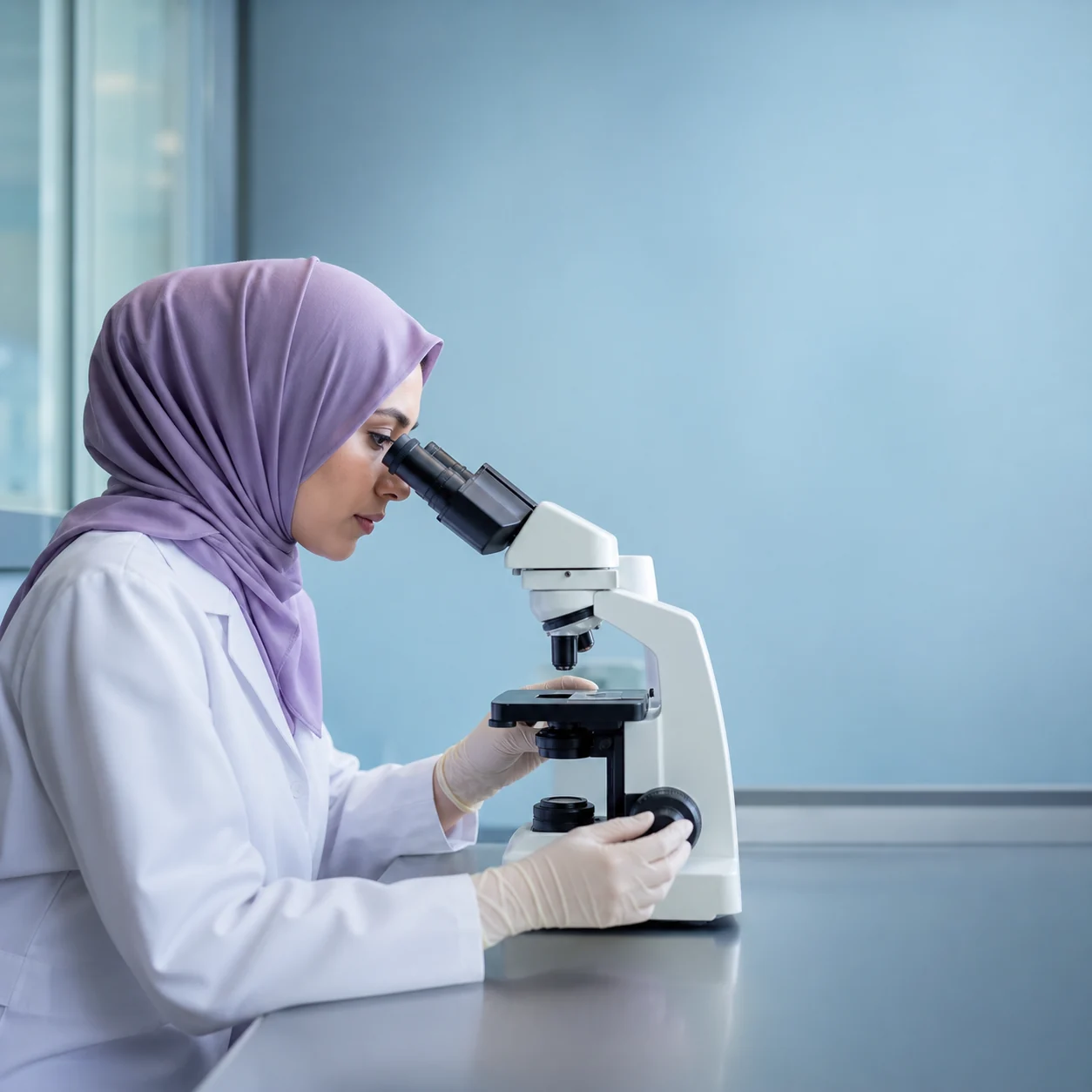 Embryologist working in the IVF laboratory