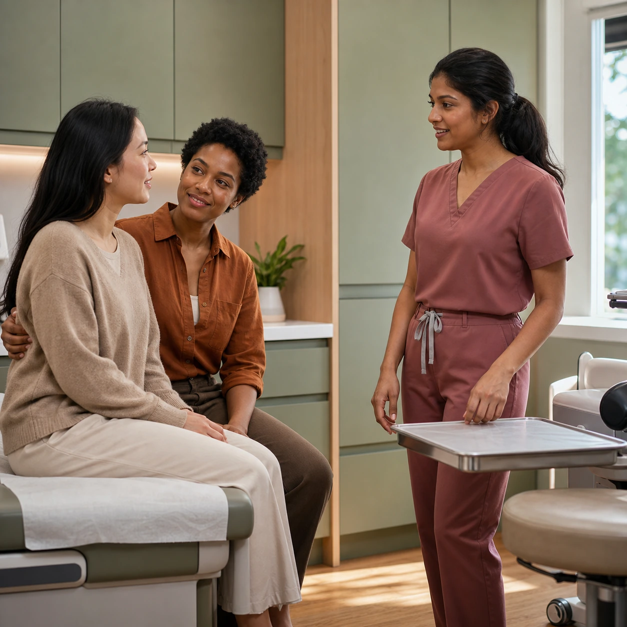 Patient consulting with a fertility provider about IUI