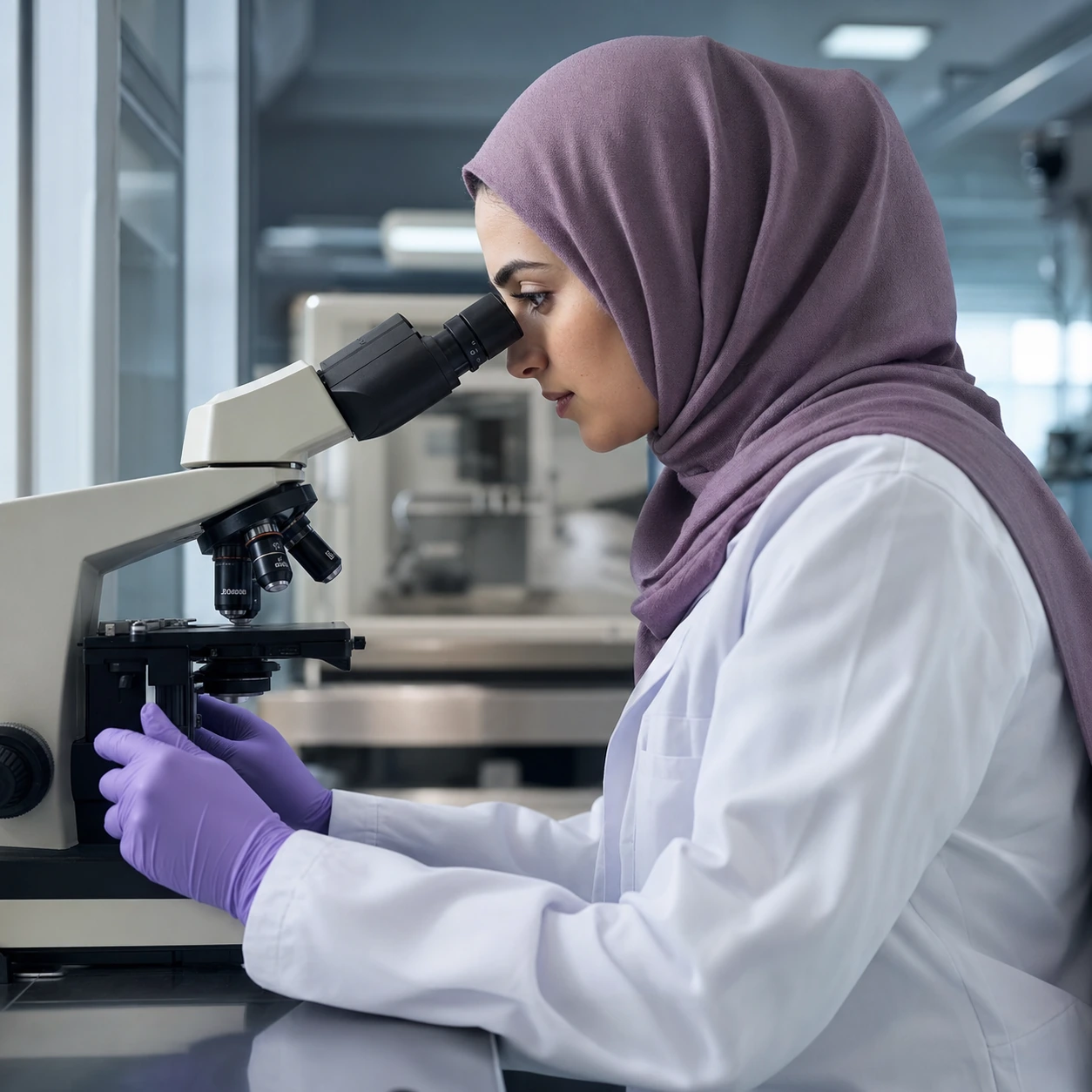 Embryologist working in the IVF laboratory
